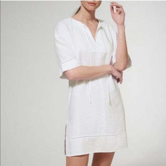 NWT LK Bennett White Linen Tunic Dress, Size Small - Picture 1 of 15